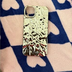Metallic Gold Mirror Phone Case for iphone 14 plus